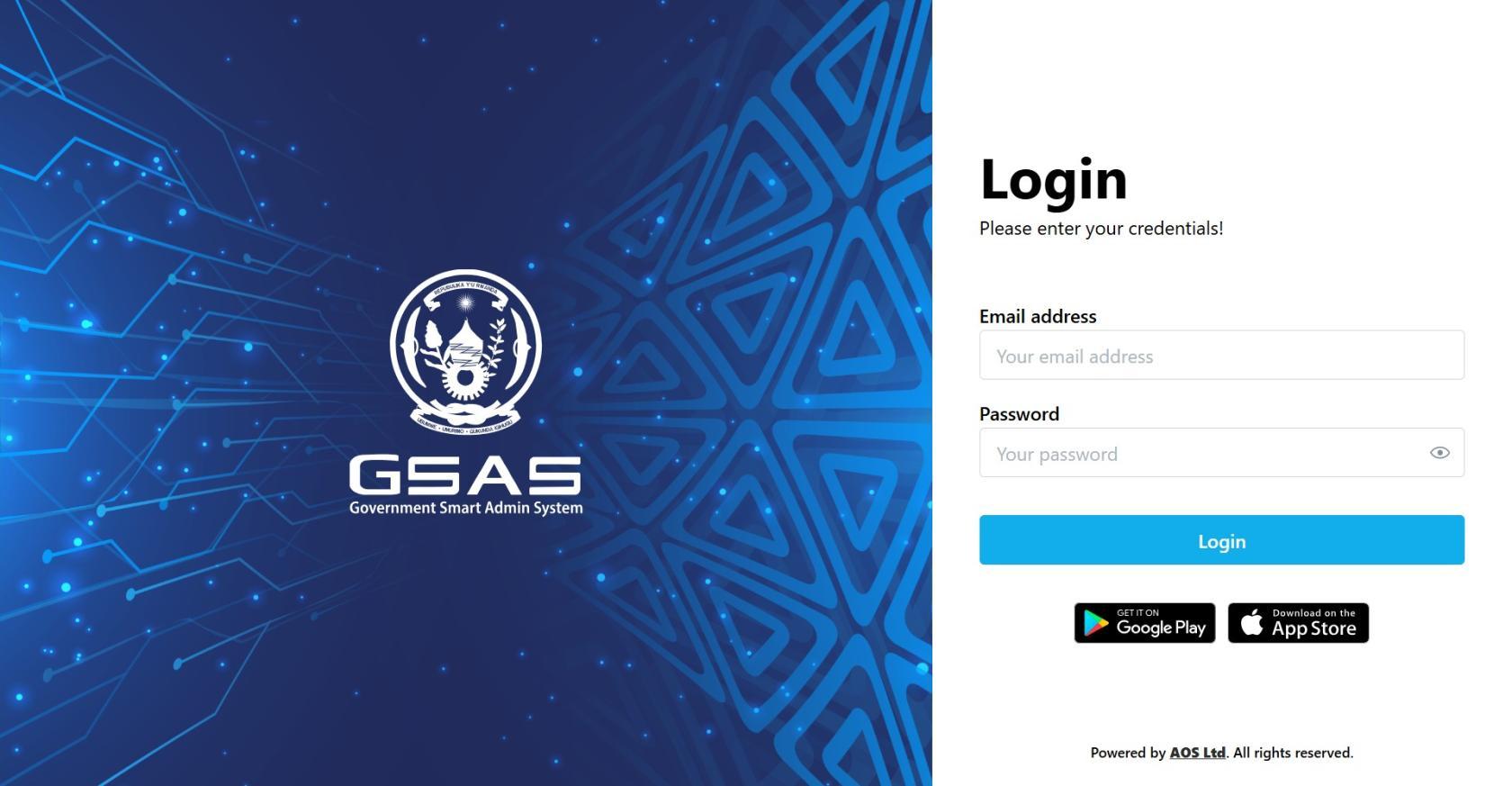 Smart Admin login screen